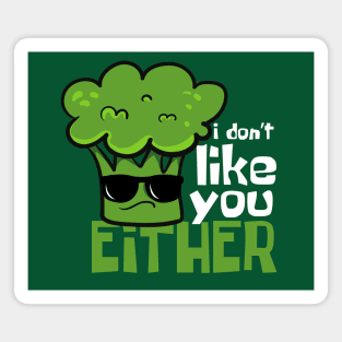 Broccoli Doesn't Like You Either Funny Magnet